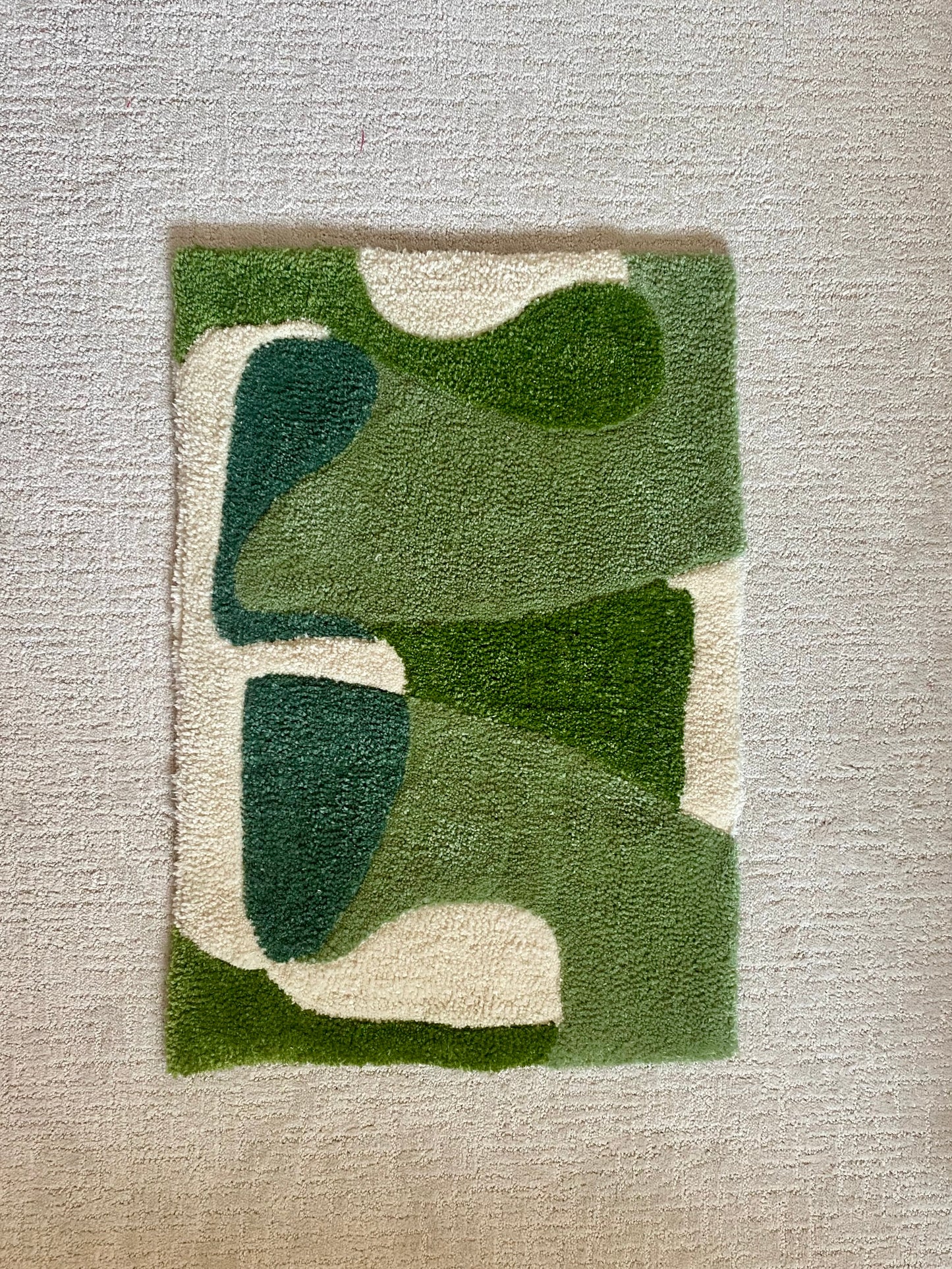 "Retro" 20"x31" Tufted Rug in Green Color Way